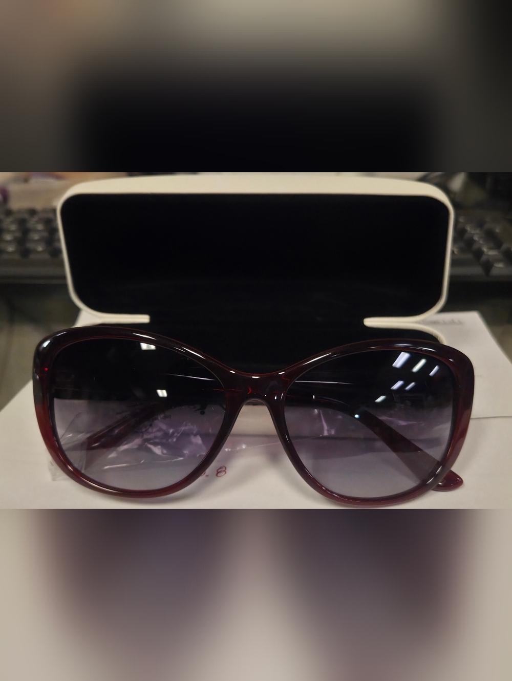 Calvin Klein Fashion 57 mm Crystal Red Sunglasses